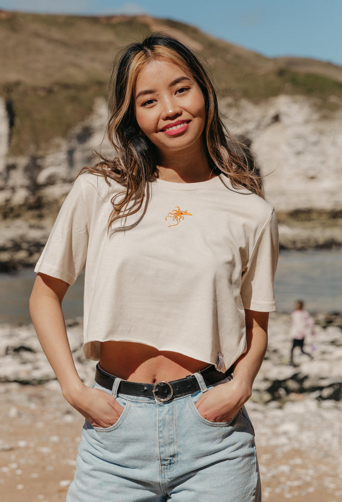 giant squid womens cropped t-shirt Big Wild Thought