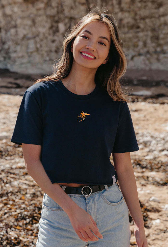 giant squid womens cropped t-shirt Big Wild Thought