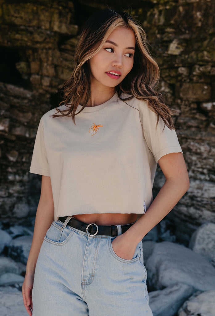 giant squid womens cropped t-shirt Big Wild Thought