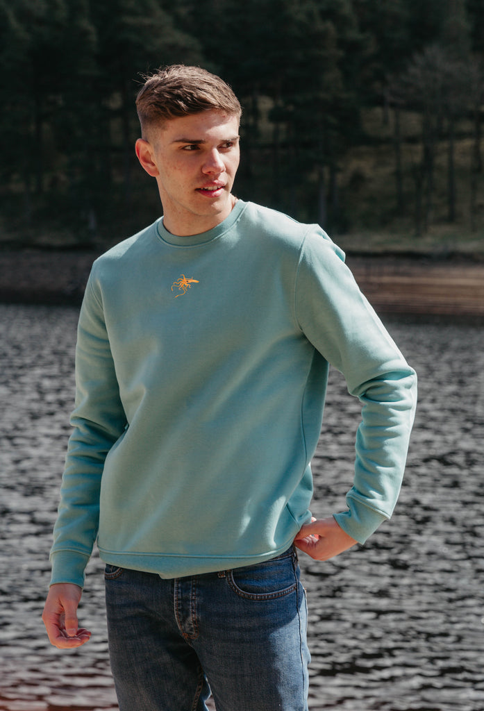 Giant Squid Unisex Embroidered Organic Sustainable Sweatshirt Jumper Big Wild Thought
