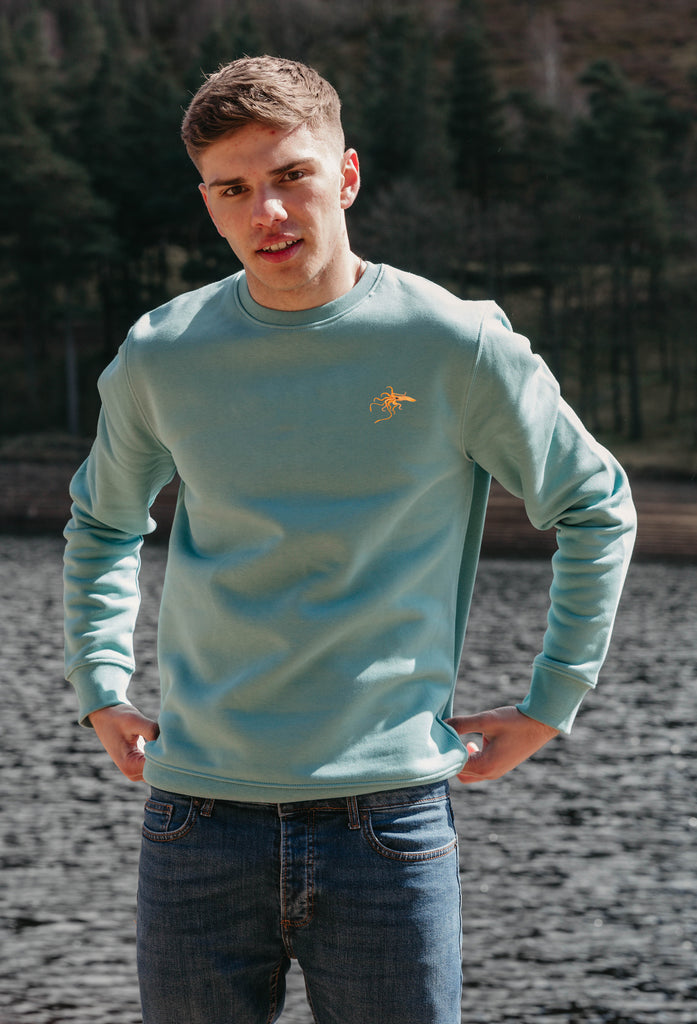 Giant Squid Unisex Embroidered Organic Sustainable Sweatshirt Jumper Big Wild Thought