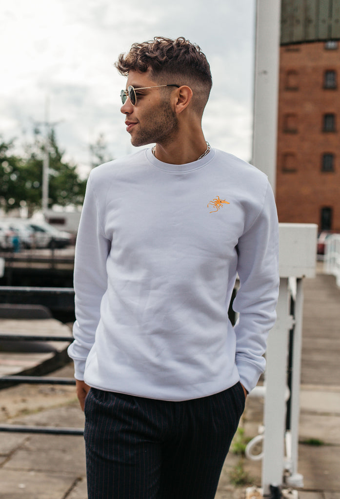 Giant Squid Unisex Embroidered Organic Sustainable Sweatshirt Jumper Big Wild Thought