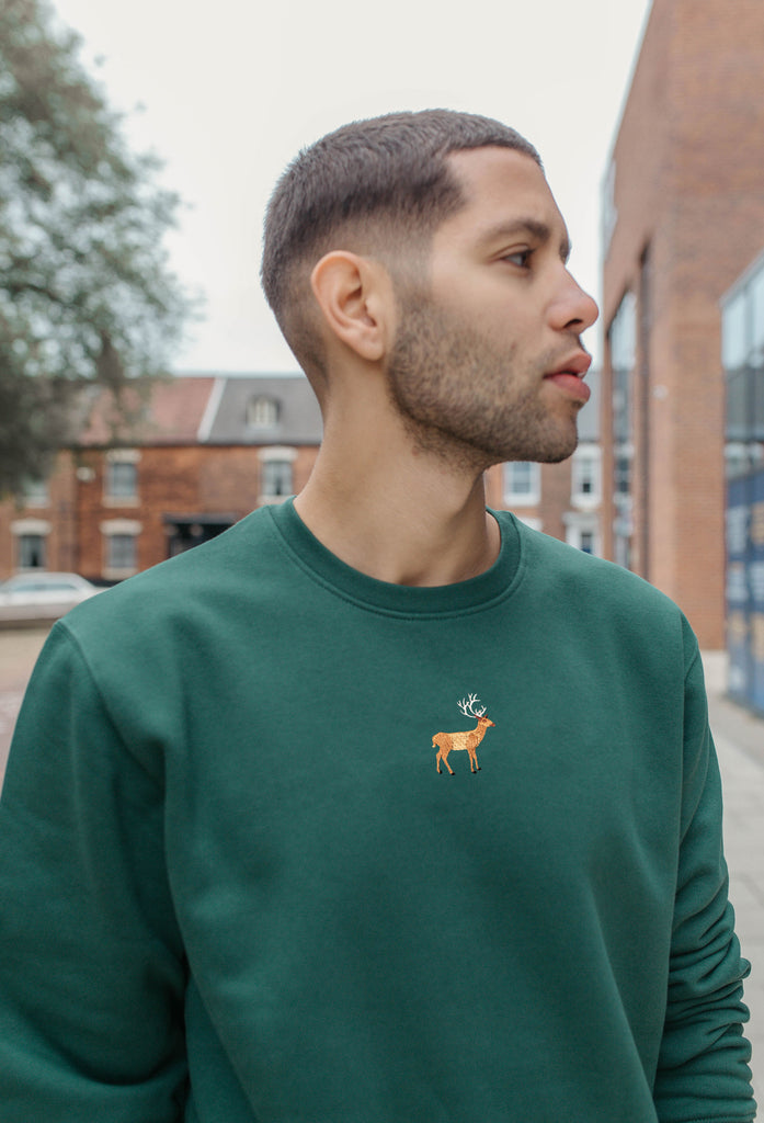 stag mens sweatshirt Big Wild Thought