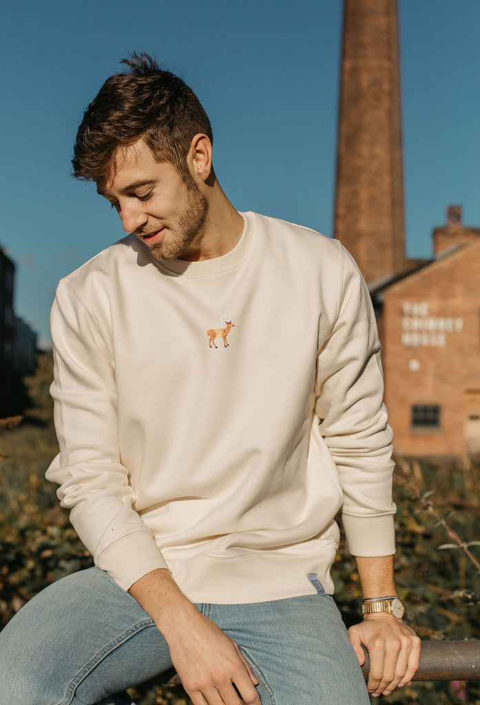 stag mens sweatshirt Big Wild Thought