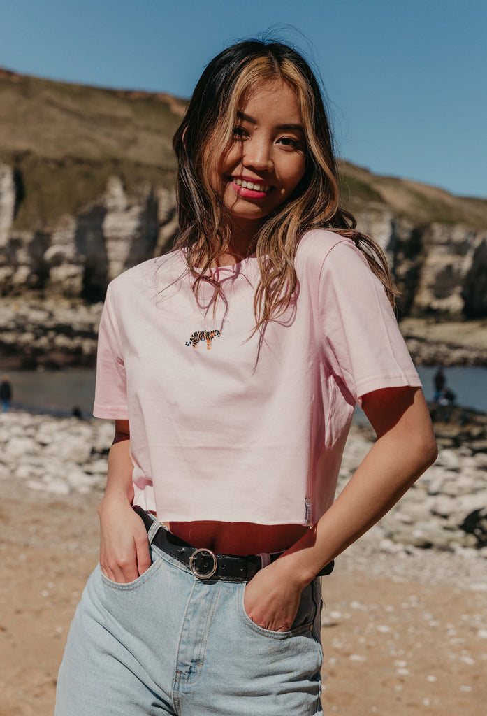 tiger womens cropped t-shirt Big Wild Thought