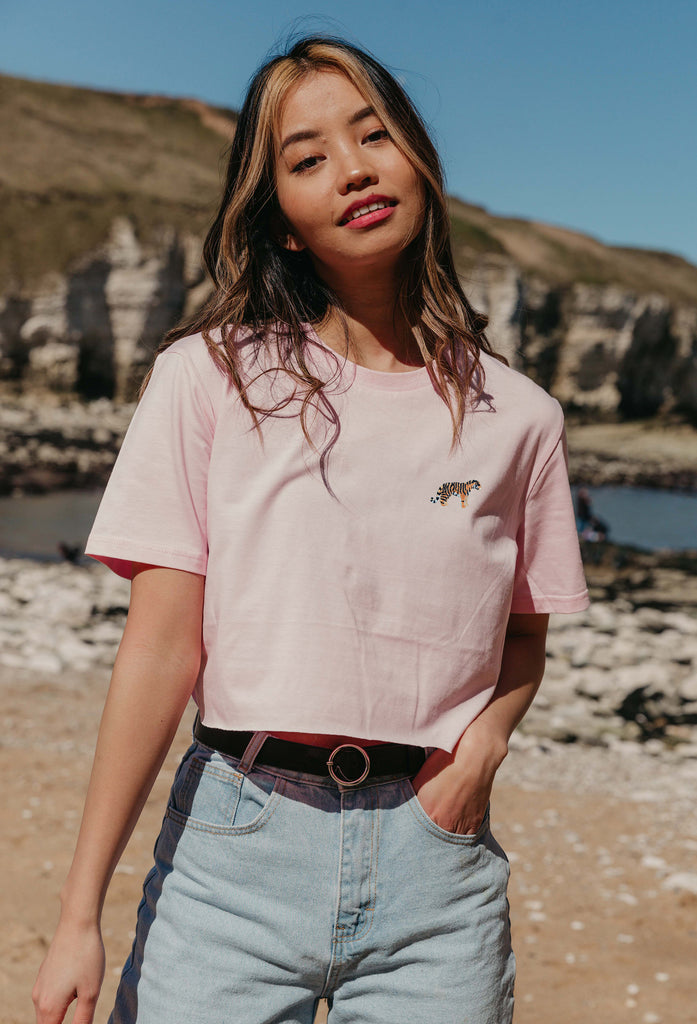 tiger womens cropped t-shirt Big Wild Thought