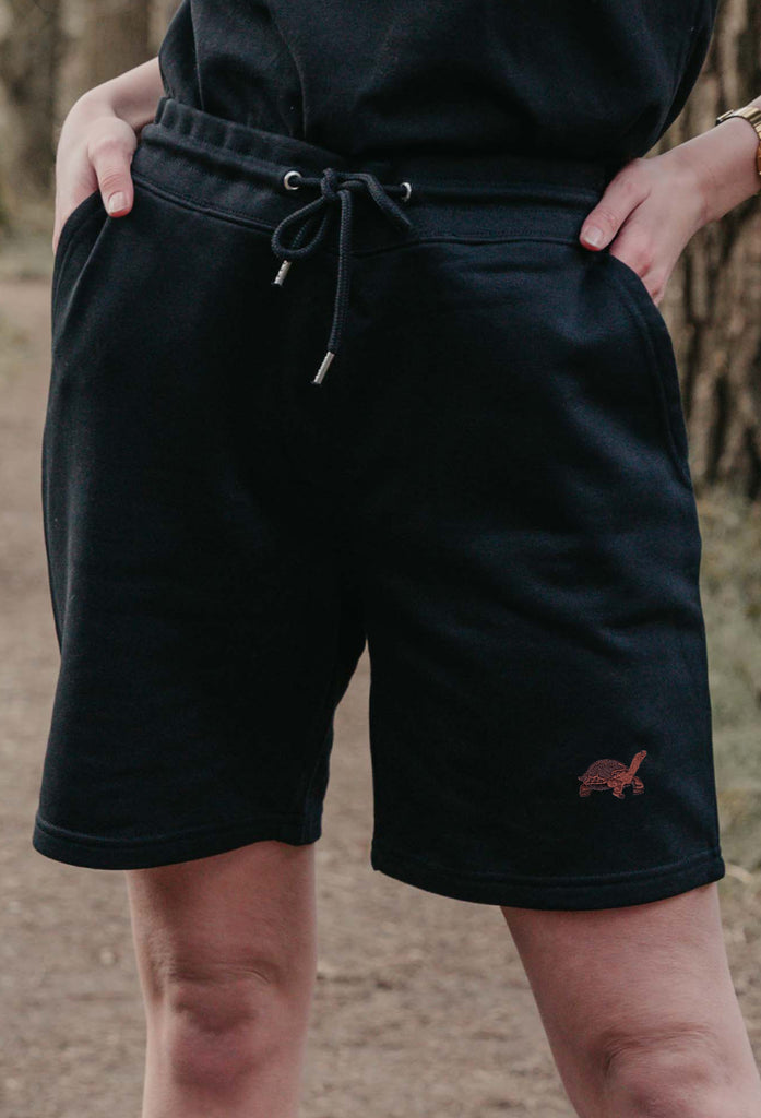 galapagos tortoise womens sweat shorts Big Wild Thought