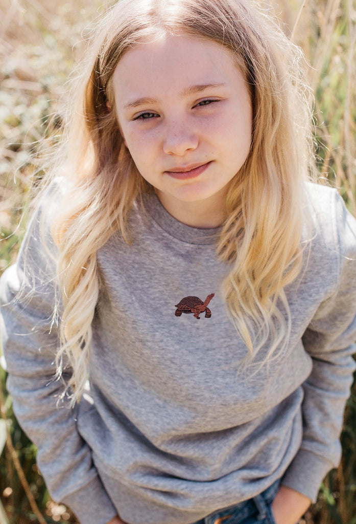 galapagos tortoise childrens sweatshirt Big Wild Thought