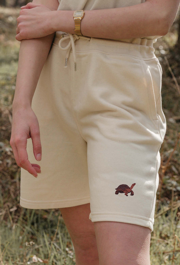 galapagos tortoise womens sweat shorts Big Wild Thought