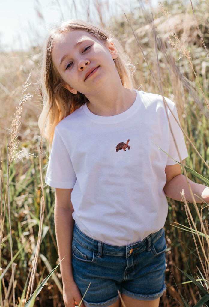 galapagos tortoise childrens t-shirt Big Wild Thought