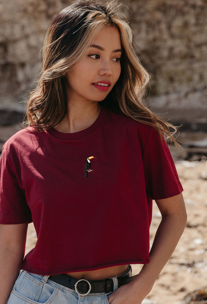toucan womens cropped t-shirt Big Wild Thought