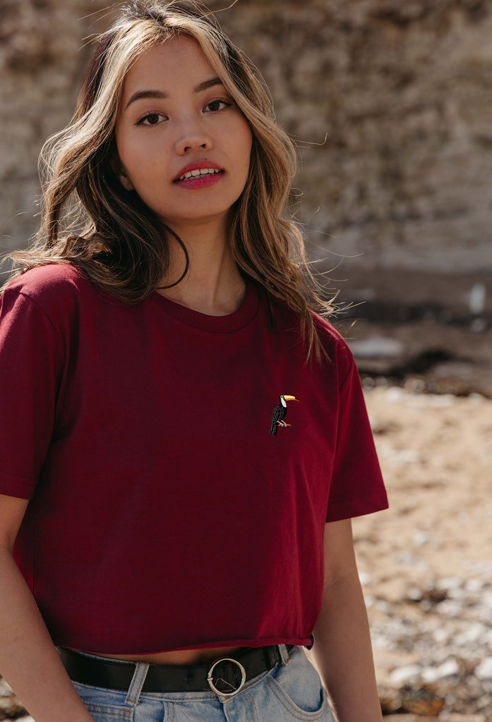 toucan womens cropped t-shirt Big Wild Thought