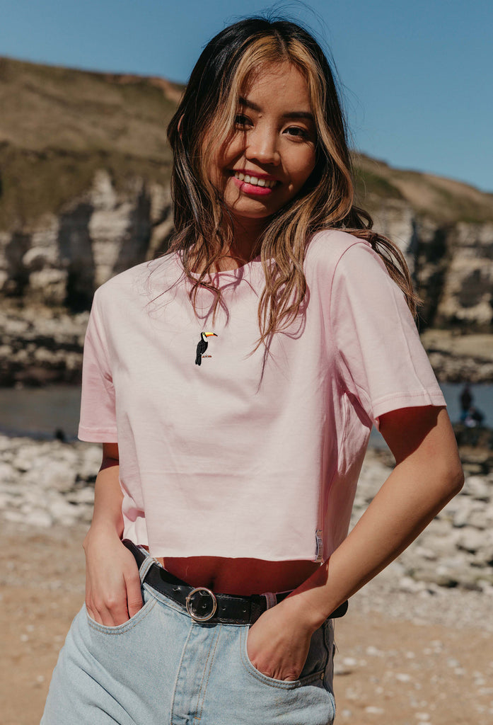 toucan womens cropped t-shirt Big Wild Thought