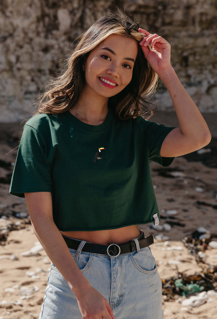 toucan womens cropped t-shirt Big Wild Thought