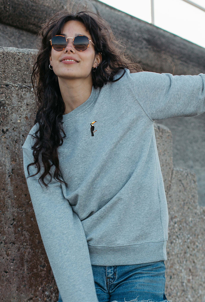 toucan womens sweatshirt Big Wild Thought