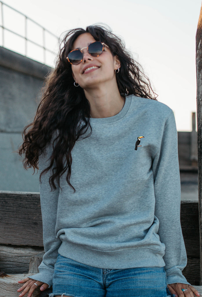 toucan womens sweatshirt Big Wild Thought