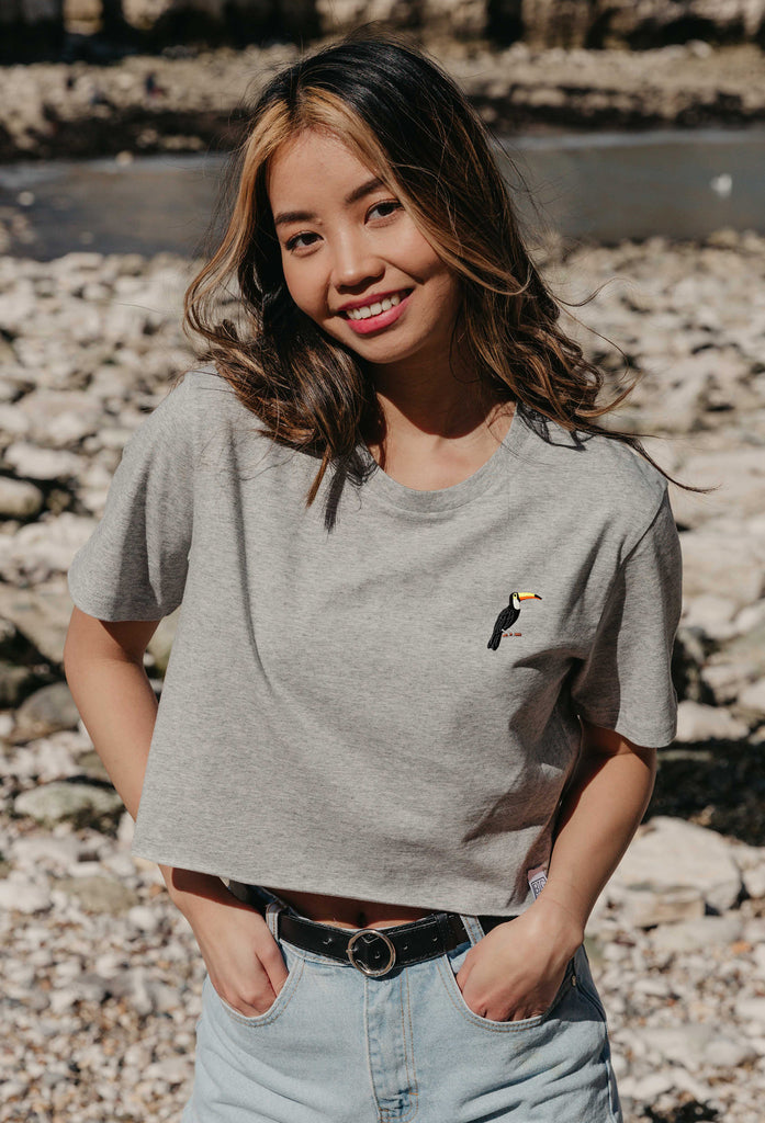 toucan womens cropped t-shirt Big Wild Thought
