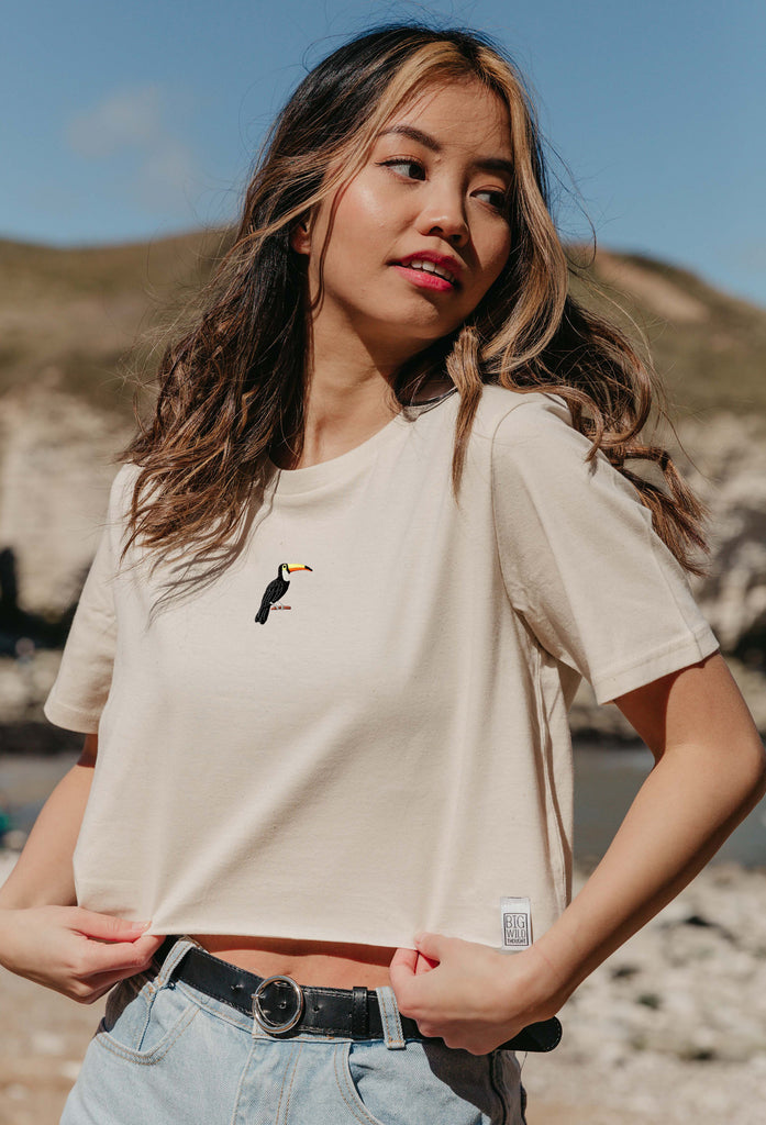 toucan womens cropped t-shirt Big Wild Thought