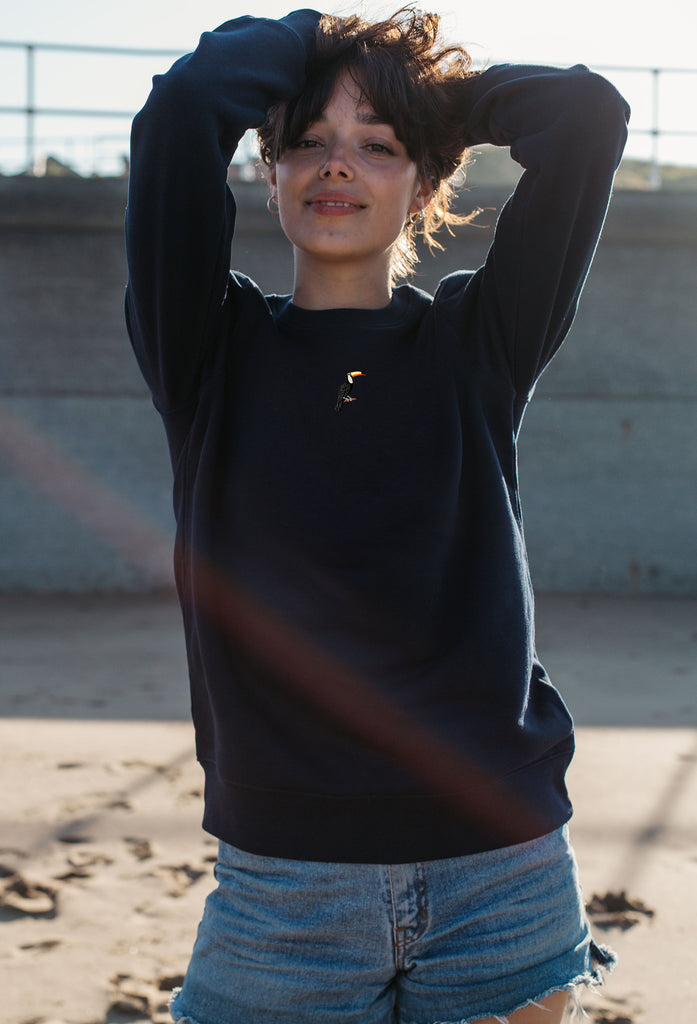 toucan womens sweatshirt Big Wild Thought