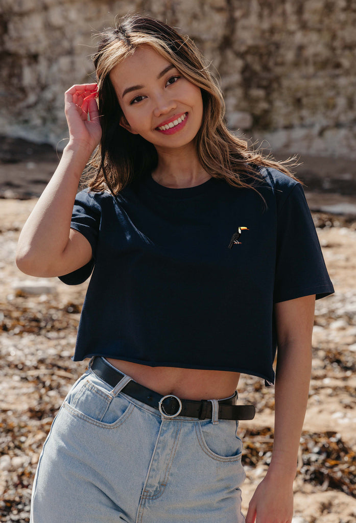 toucan womens cropped t-shirt Big Wild Thought