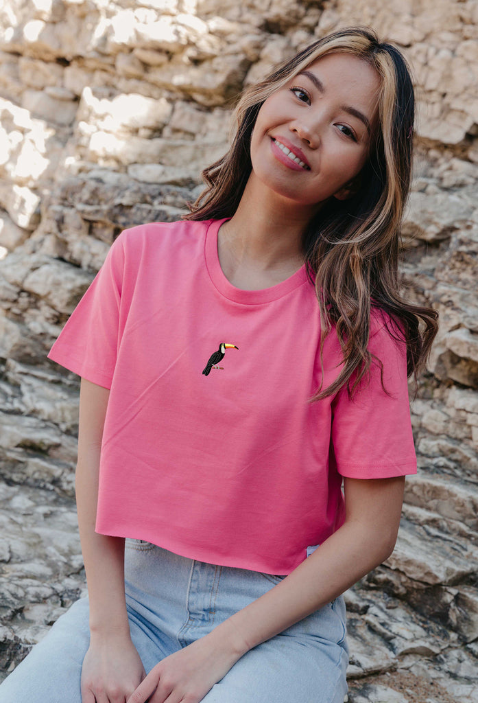 toucan womens cropped t-shirt Big Wild Thought