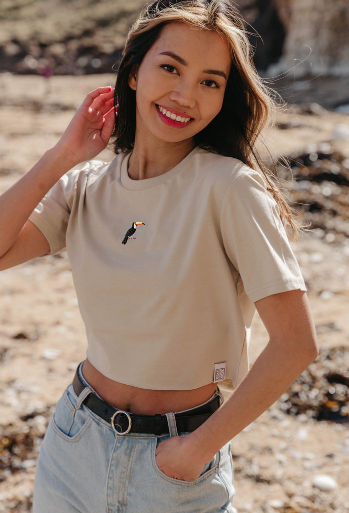 toucan womens cropped t-shirt Big Wild Thought
