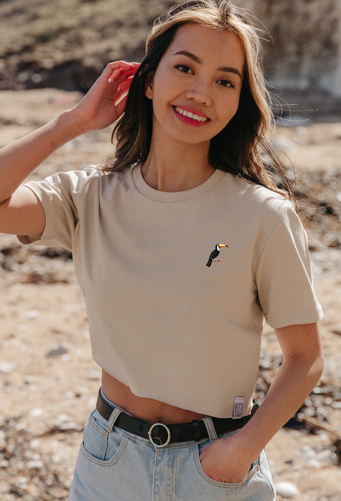 toucan womens cropped t-shirt Big Wild Thought