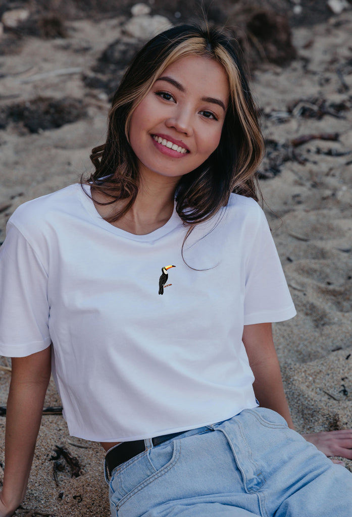 toucan womens cropped t-shirt Big Wild Thought
