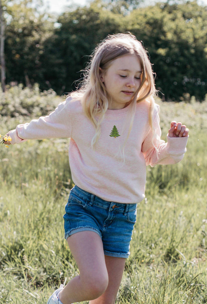 pine tree childrens sweatshirt Big Wild Thought