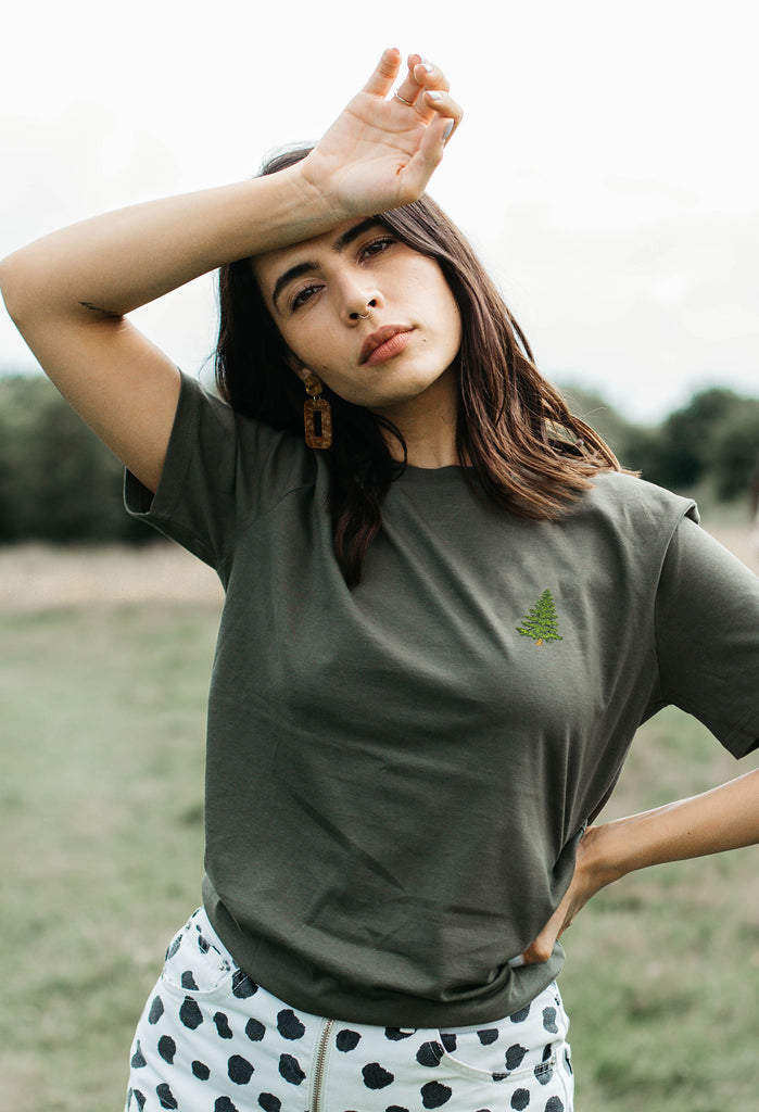 pine tree womens t-shirt Big Wild Thought