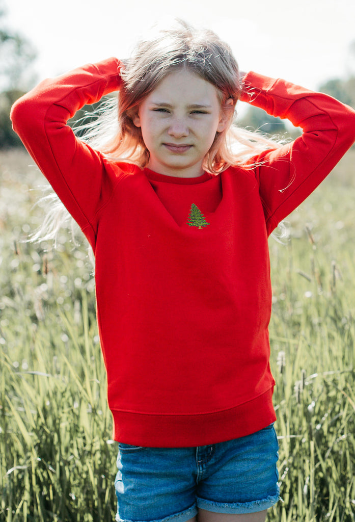 pine tree childrens sweatshirt Big Wild Thought