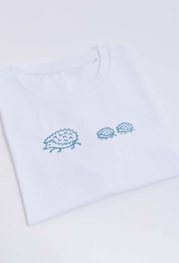 family of hedgehogs unisex cropped t-shirt Big Wild Thought