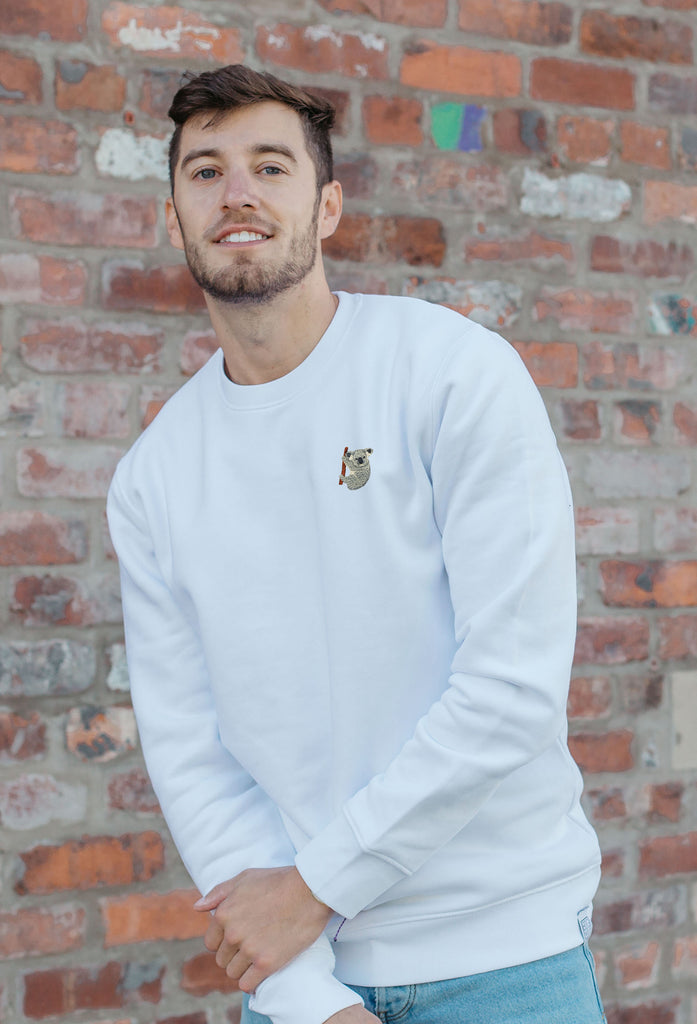 Koala Unisex Embroidered Organic Sustainable Sweatshirt Jumper Big Wild Thought