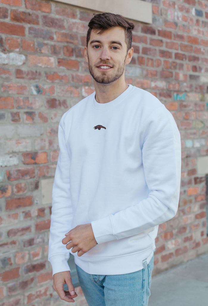 Pangolin Unisex Embroidered Organic Sustainable Sweatshirt Jumper Big Wild Thought
