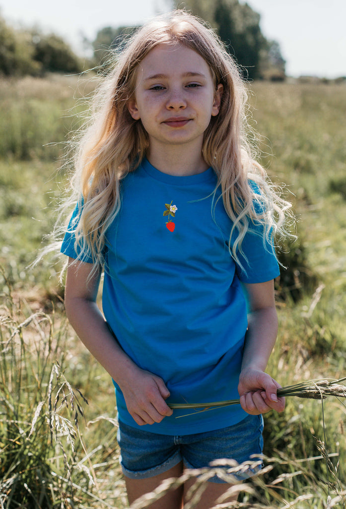 wild strawberry flower childrens t-shirt Big Wild Thought