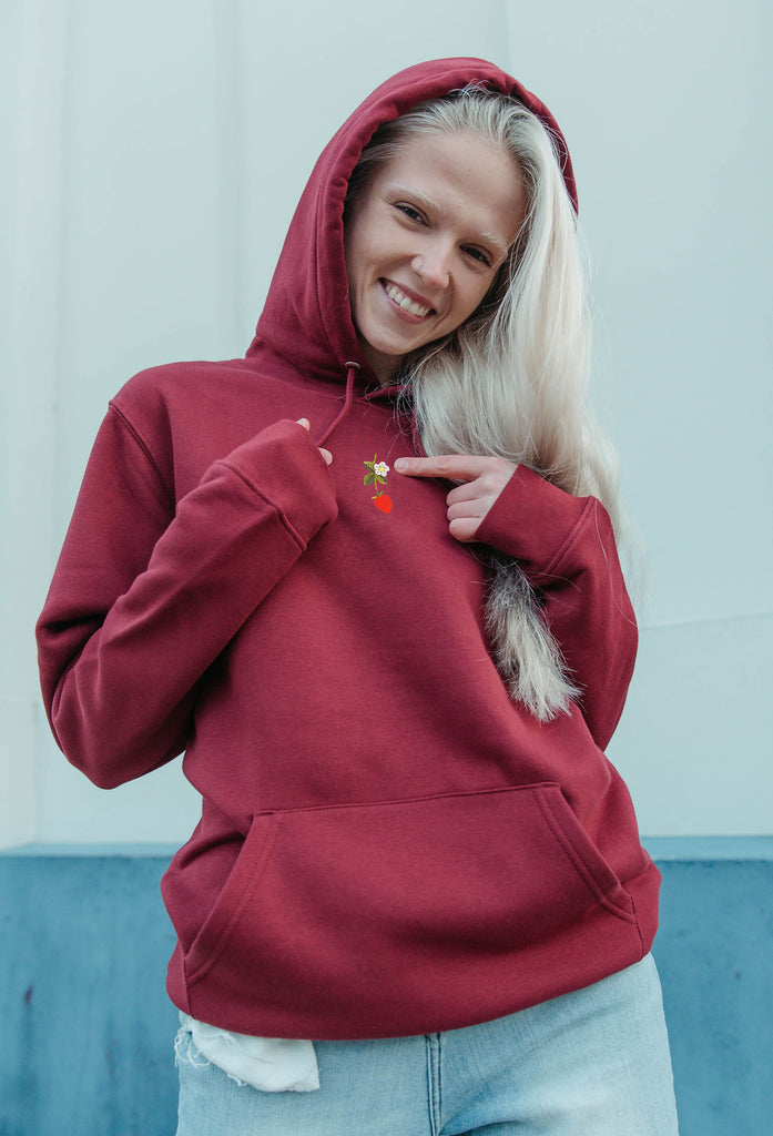 wild strawberry flower hoodie Big Wild Thought