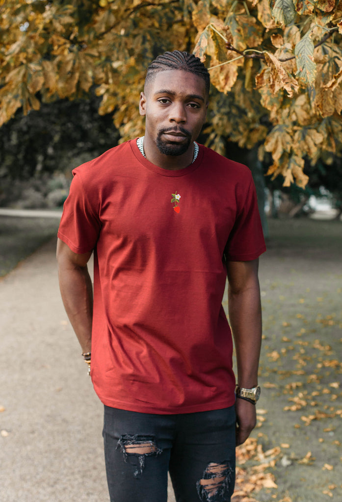 wild strawberry flower mens t-shirt Big Wild Thought