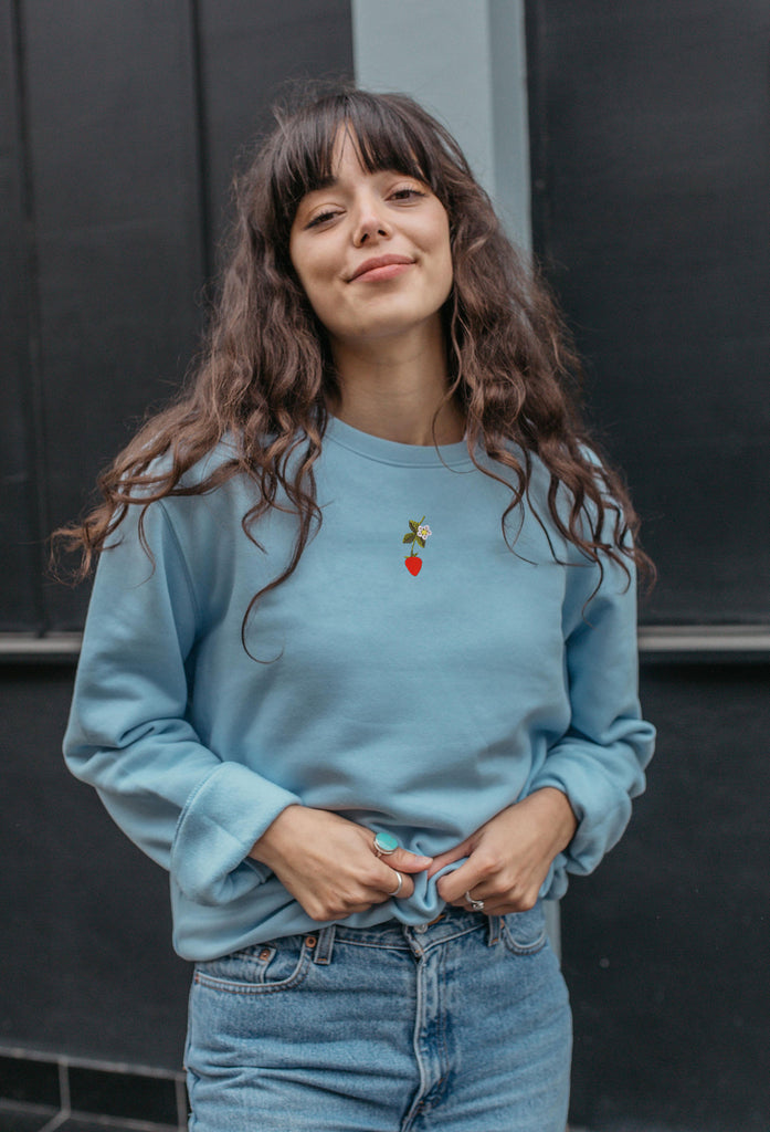 wild strawberry womens sweatshirt Big Wild Thought