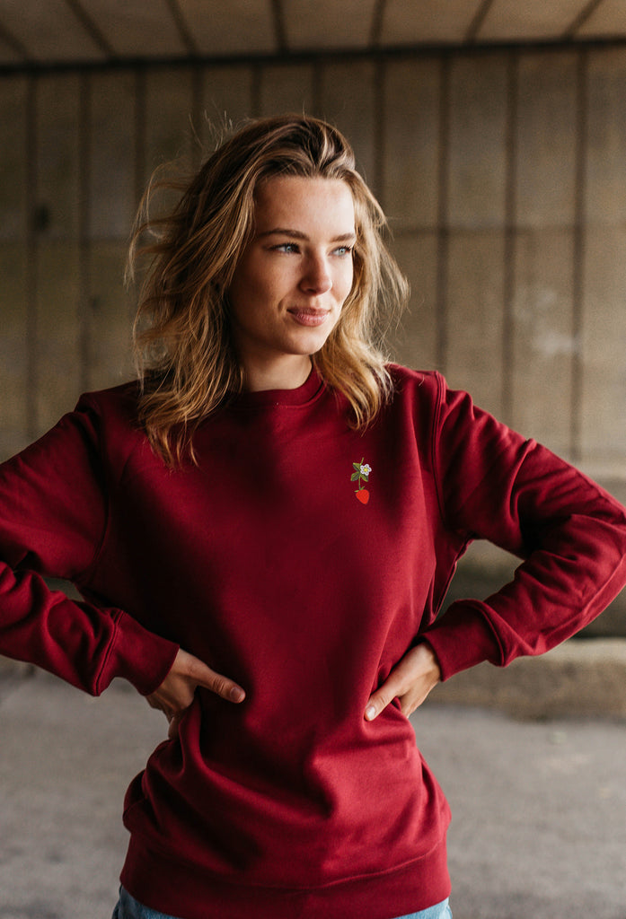 wild strawberry womens sweatshirt Big Wild Thought