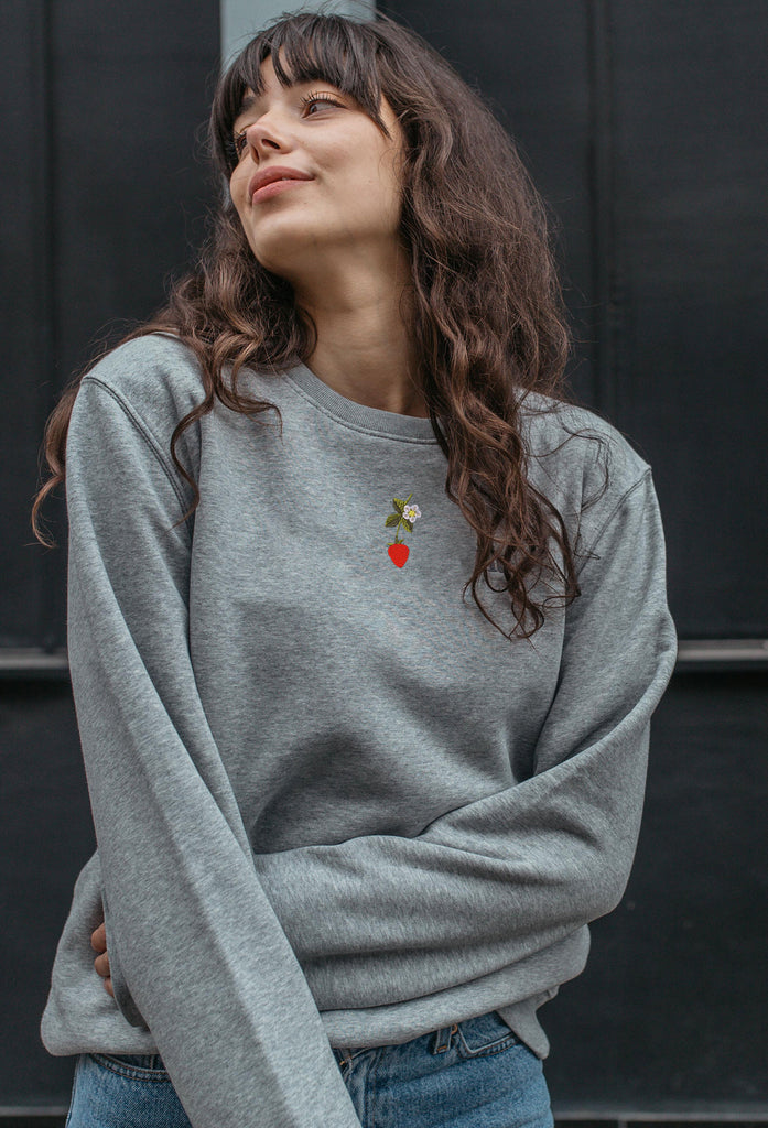 wild strawberry womens sweatshirt Big Wild Thought