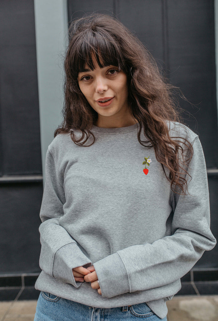wild strawberry womens sweatshirt Big Wild Thought