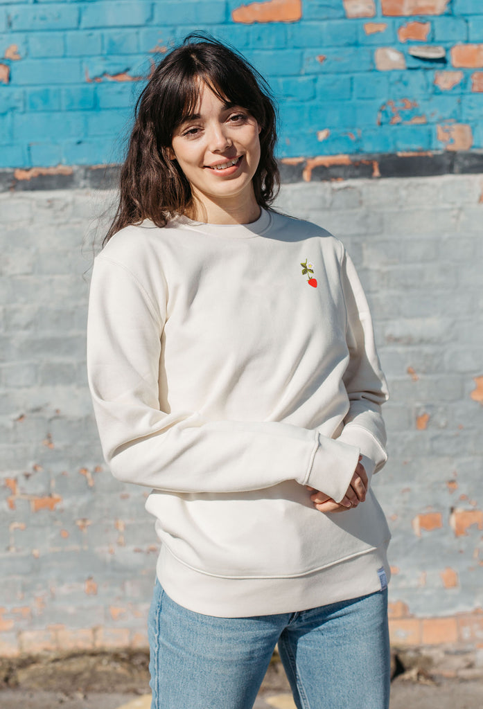 wild strawberry womens sweatshirt Big Wild Thought