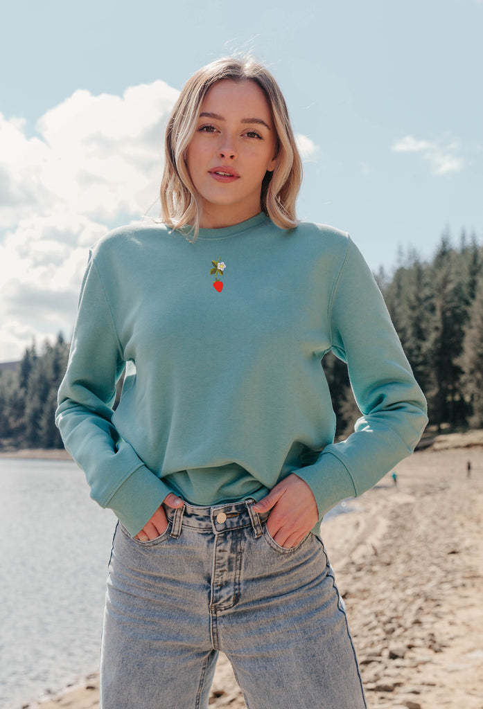wild strawberry womens sweatshirt Big Wild Thought