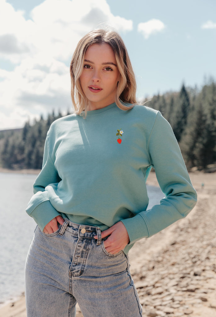 wild strawberry womens sweatshirt Big Wild Thought