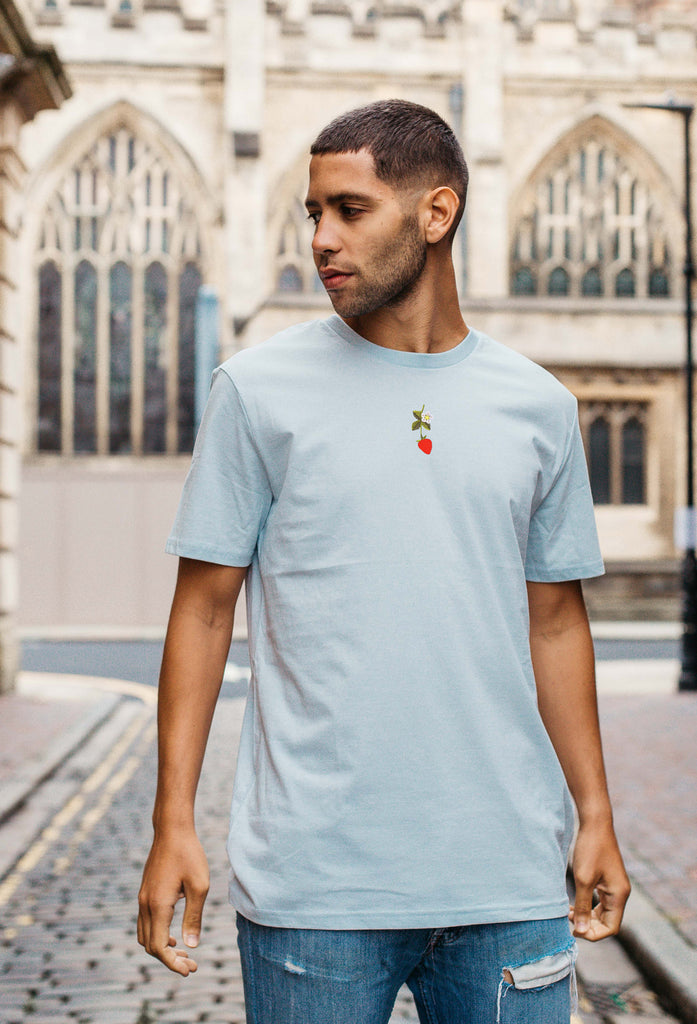 wild strawberry flower mens t-shirt Big Wild Thought