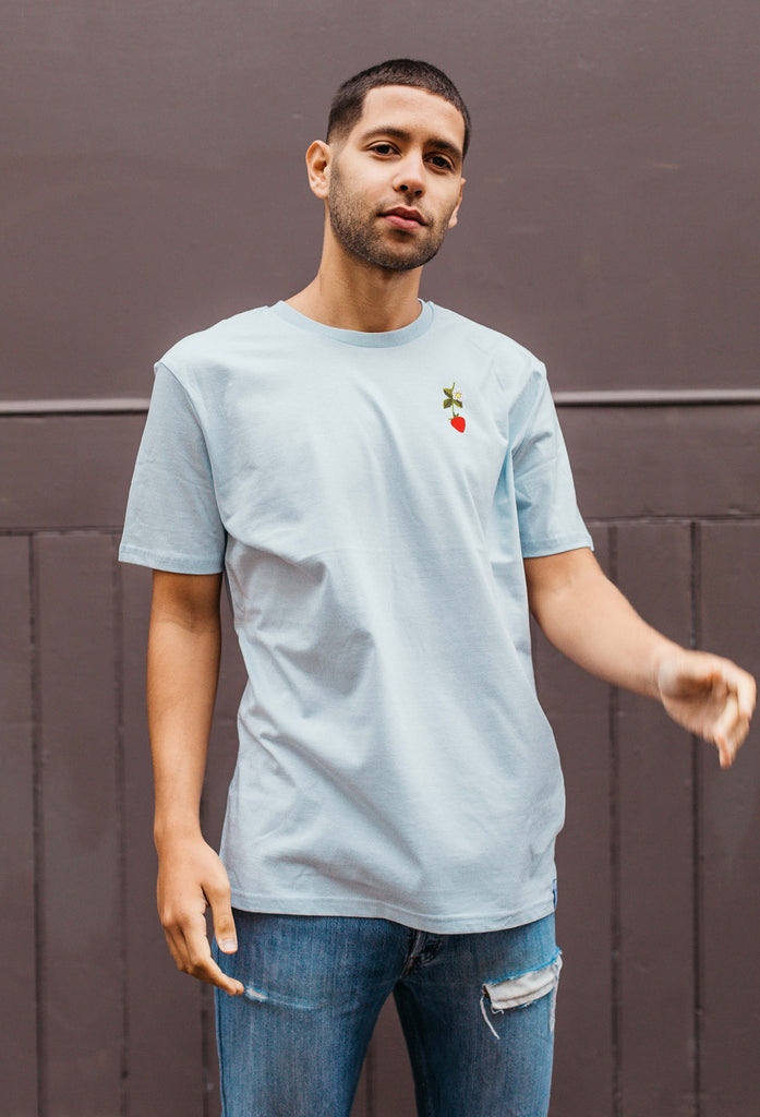 wild strawberry flower mens t-shirt Big Wild Thought