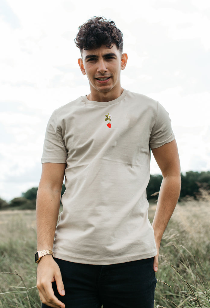 wild strawberry flower mens t-shirt Big Wild Thought
