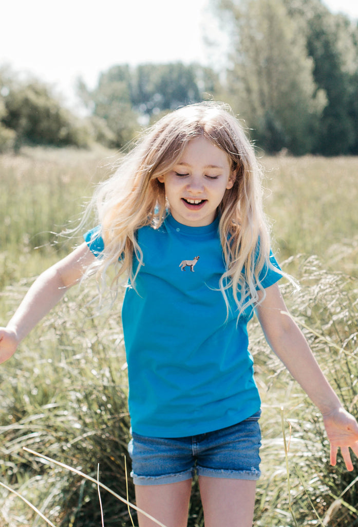 grey wolf childrens t-shirt Big Wild Thought