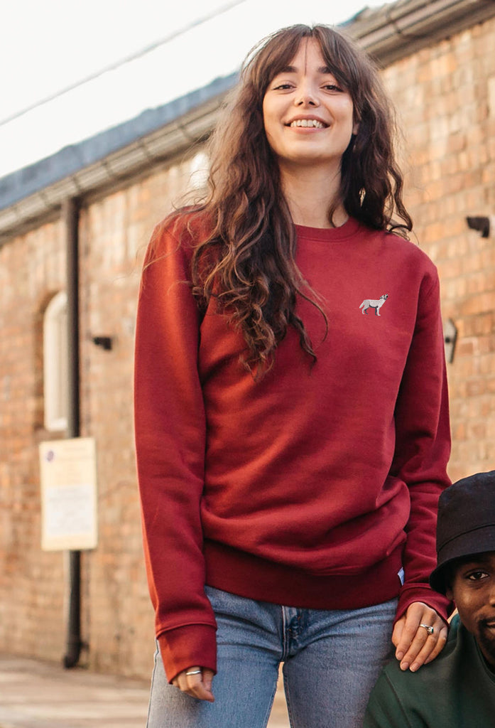 grey wolf womens sweatshirt Big Wild Thought