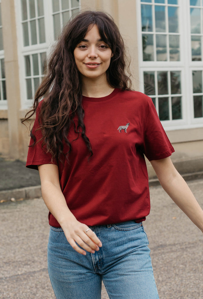 grey wolf womens t-shirt Big Wild Thought